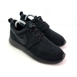 Nike Roshe One Youth Size 4Y Womens Sz 5.5 Black Sneaker Shoes 599728-031